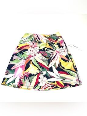 Tribal Sport Pistachio Tropical Floral Athletic A-Line Skort NWT Size XS
